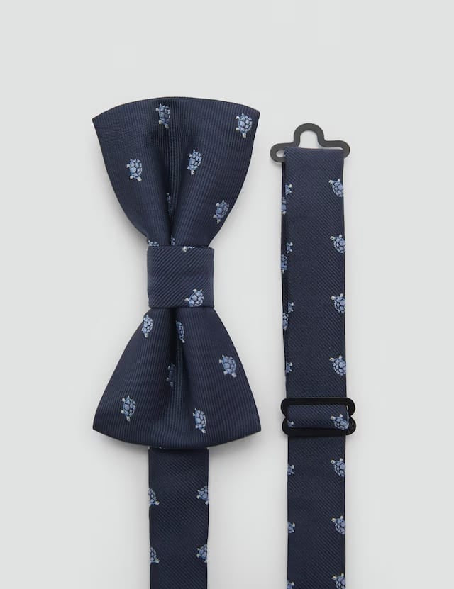 Mango bow tie tortoise in navy
