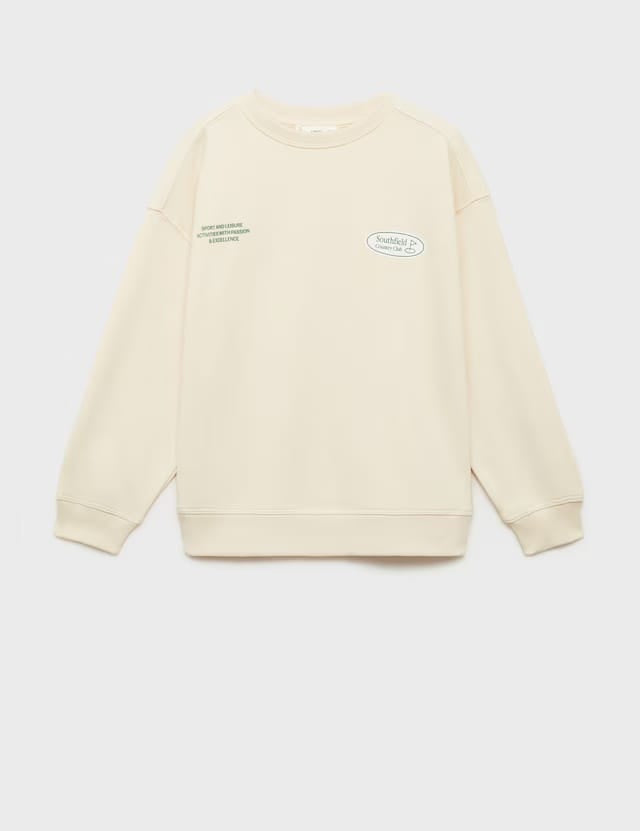 Mango sweatshirt golf in raw/unbleached