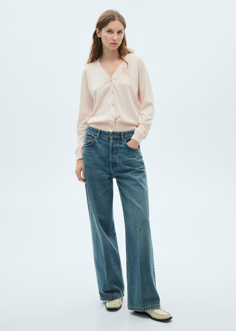Mango cardigan luka in vintage pink