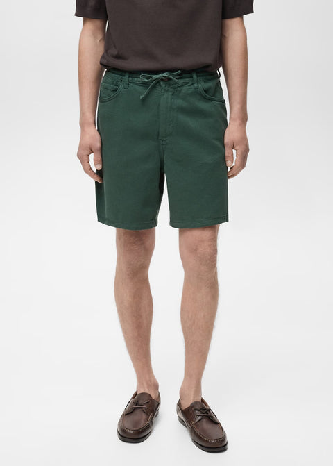Mango bermudas jayb in bottle green