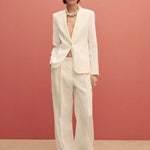 Mango blazer boreli in off white