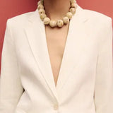 Mango blazer boreli in off white