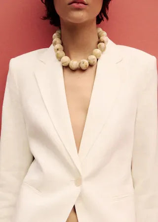 Mango blazer boreli in off white