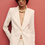 Mango blazer boreli in off white