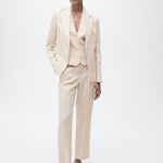 Mango blazer boreli in stone