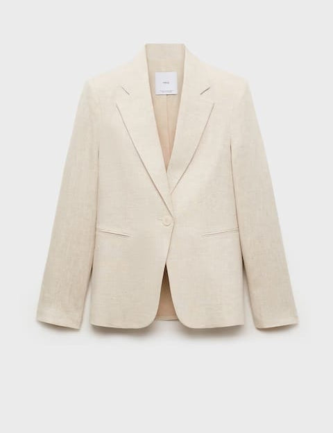 Mango blazer boreli in stone