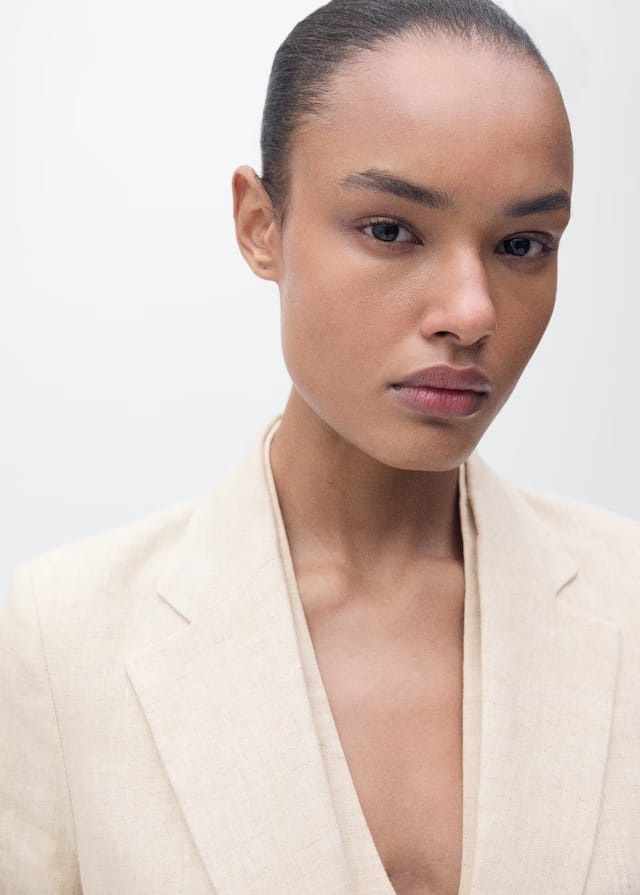 Mango blazer boreli in stone