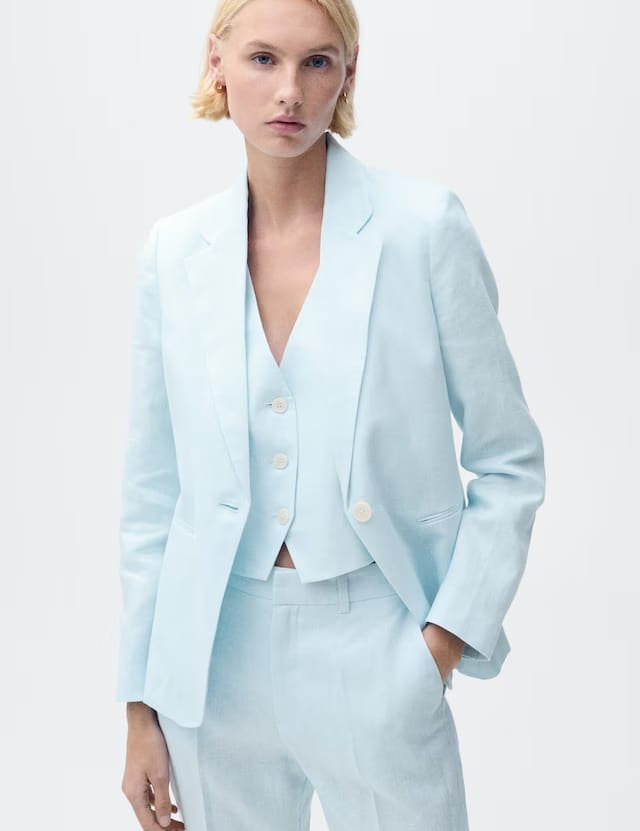 Mango blazer boreli in celestial