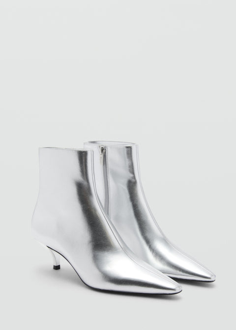 Mango ankle boots strapy in silver