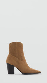 Mango ankle boots adri1 in tobacco - B