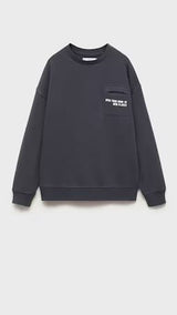 Mango sweatshirt festival in anthracite
