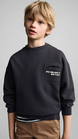 Mango sweatshirt festival in anthracite