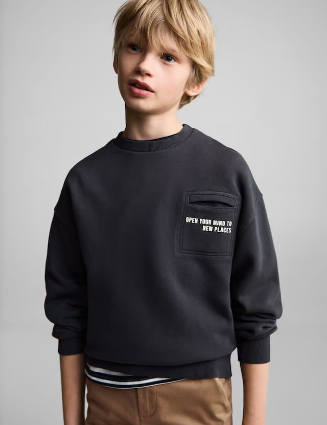 Mango sweatshirt festival in anthracite