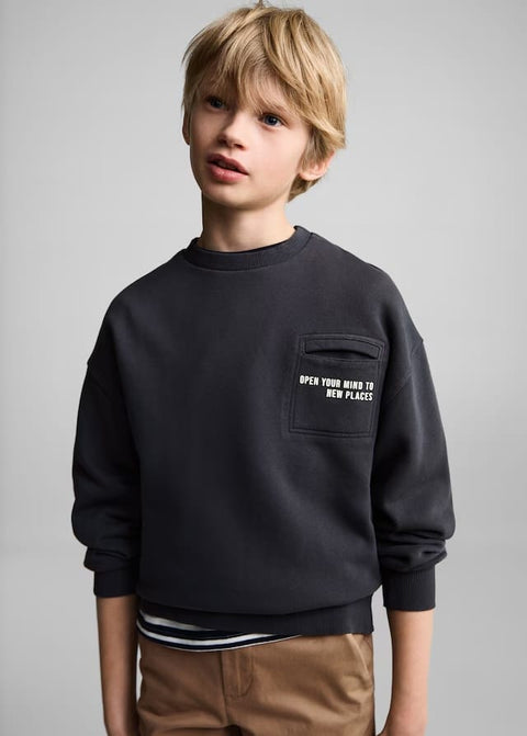 Mango sweatshirt festival in anthracite