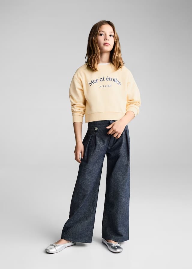 Mango sweatshirt etoiles in yellow