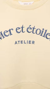 Mango sweatshirt etoiles in yellow