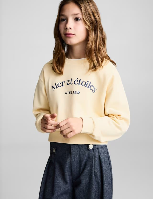 Mango sweatshirt etoiles in yellow