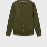 Mango shirt parrot in green