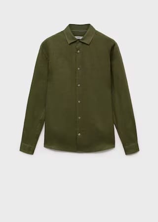 Mango shirt parrot in green
