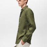 Mango shirt parrot in green