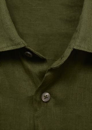 Mango shirt parrot in green