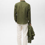 Mango shirt parrot in green