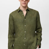 Mango shirt parrot in green