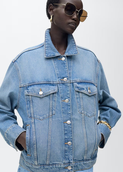Mango jacket kourtney in medium denim