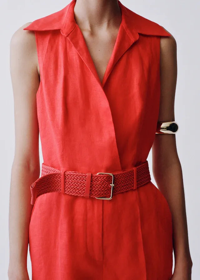 Mango jumpsuit nana in red