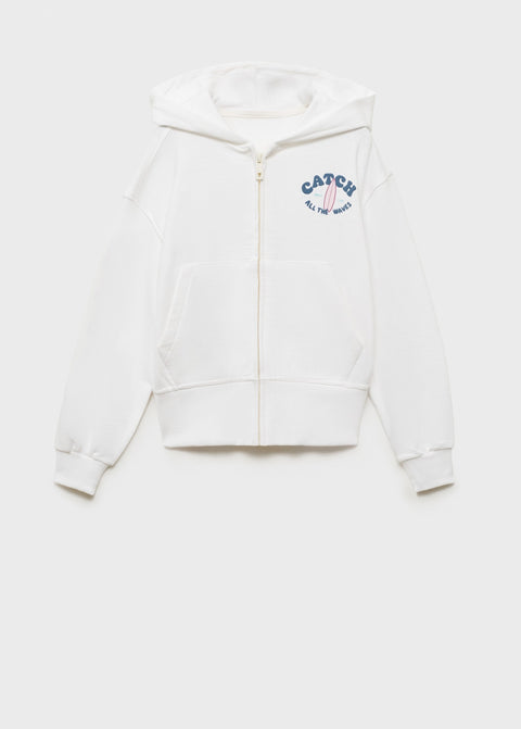 Mango sweatshirt coastal in off white
