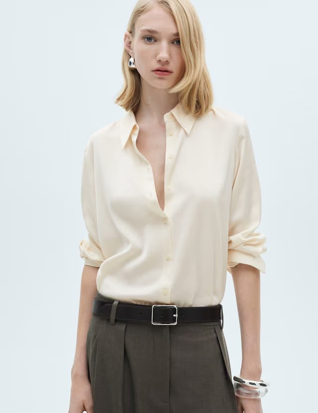 Mango shirt ideale in off white