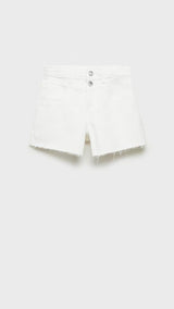 Mango shorts bianca in white