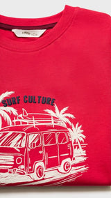 Mango t-shirt vancy in red