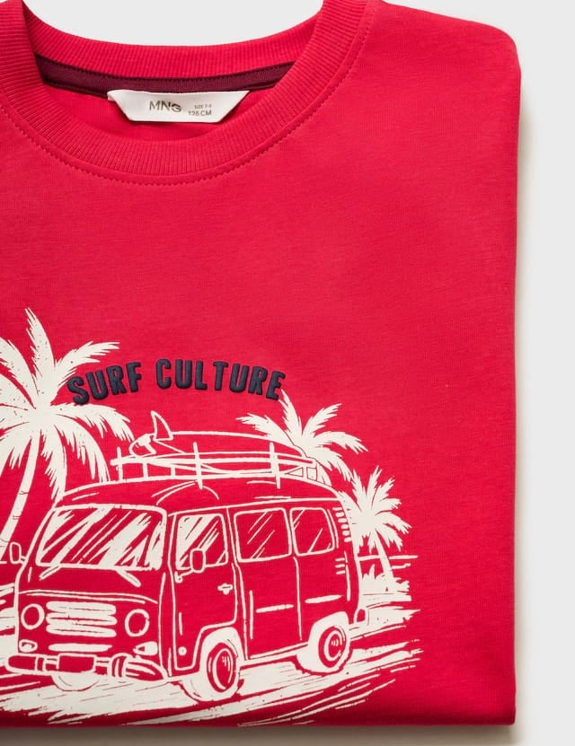Mango t-shirt vancy in red