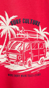 Mango t-shirt vancy in red