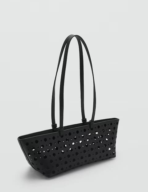 Mango shoulder bag troque in black