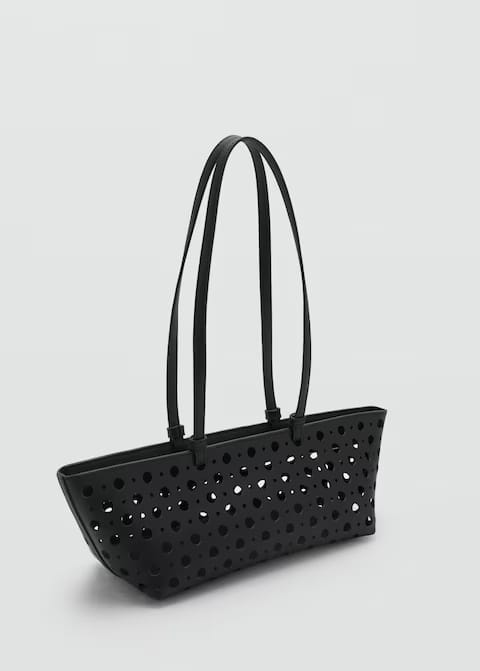 Mango shoulder bag troque in black
