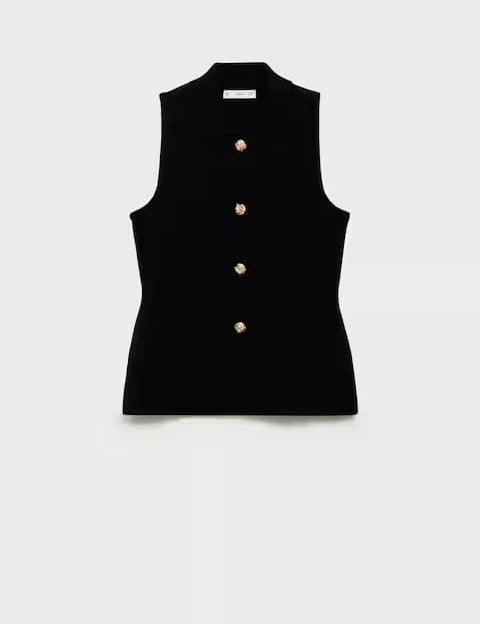 Mango vest lulu in black