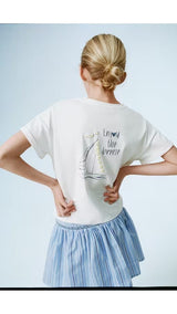 Mango t-shirt enjoy in off white