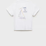 Mango t-shirt enjoy in off white