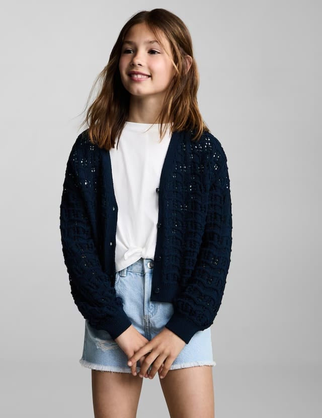 Mango cardigan isla in navy