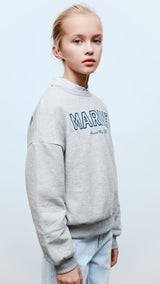 Mango sweatshirt marine in light vigore grey