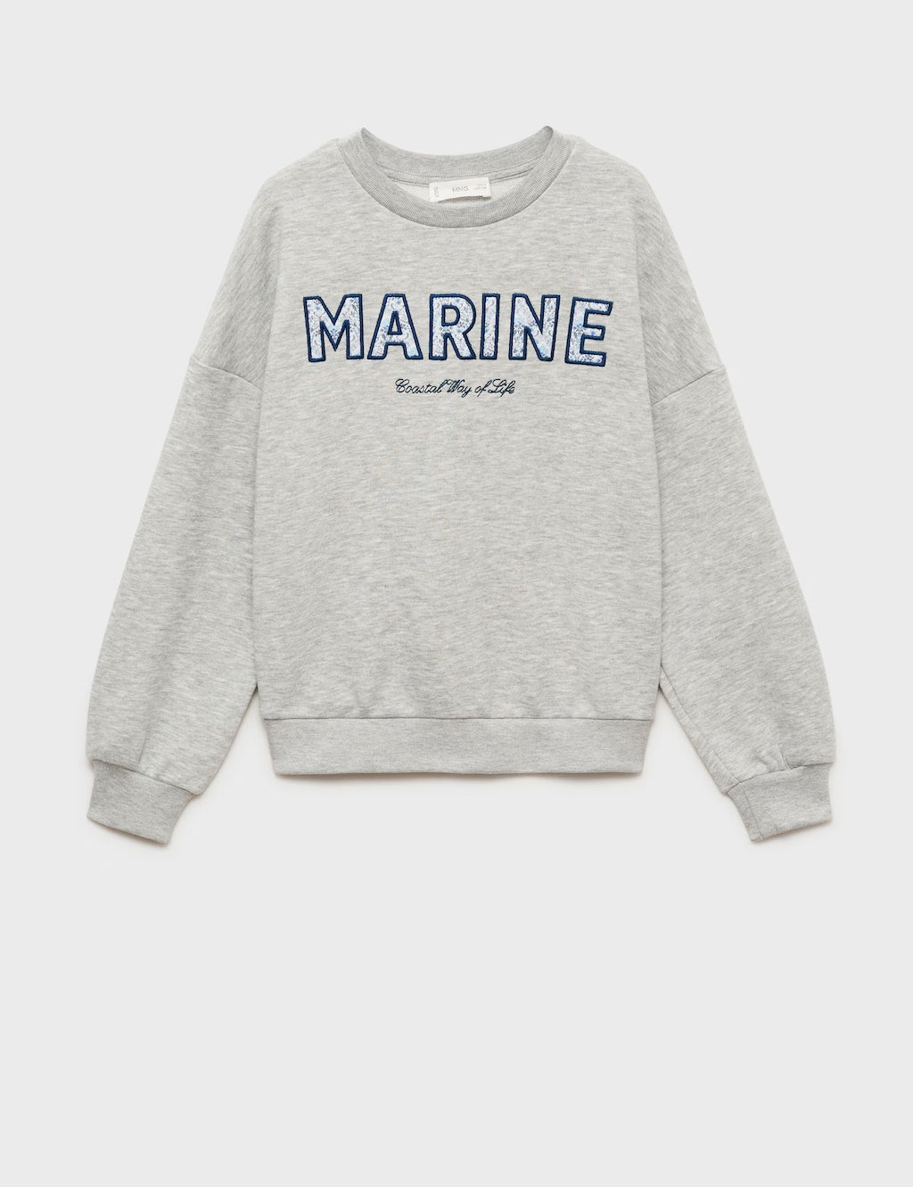 Mango sweatshirt marine in light vigore grey - B