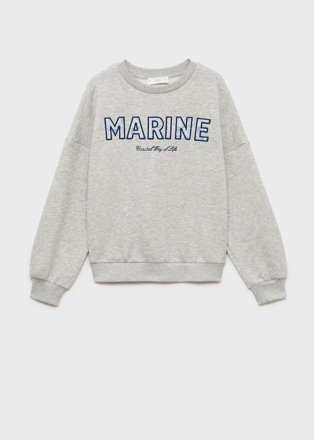 Mango sweatshirt marine in light vigore grey - B