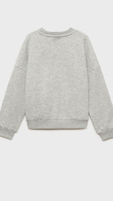 Mango sweatshirt marine in light vigore grey - R