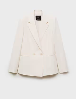 Mango blazer tempo in raw/unbleached