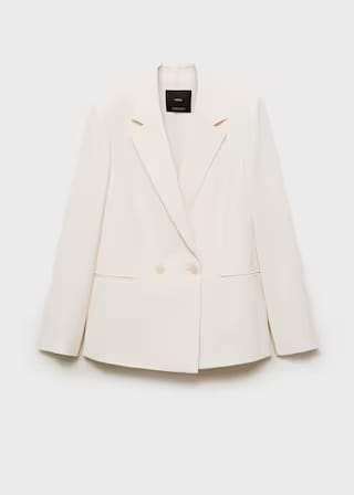 Mango blazer tempo in raw/unbleached