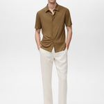 Mango poloshirt ricard in khaki - 99999999_01