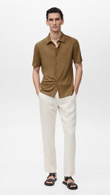 Mango poloshirt ricard in khaki - 99999999_01