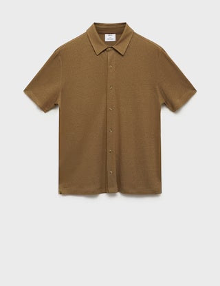 Mango poloshirt ricard in khaki - B